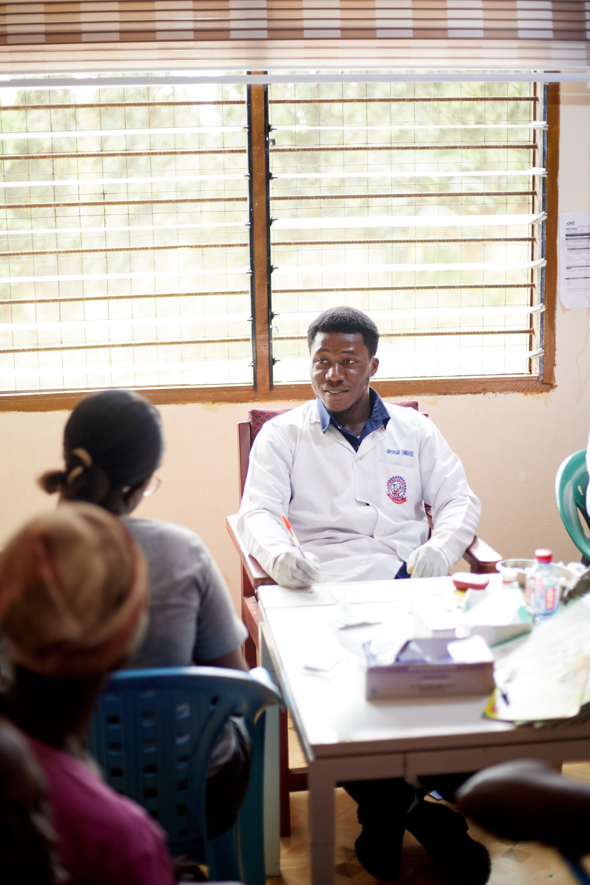 Community health screening — blood pressure testing